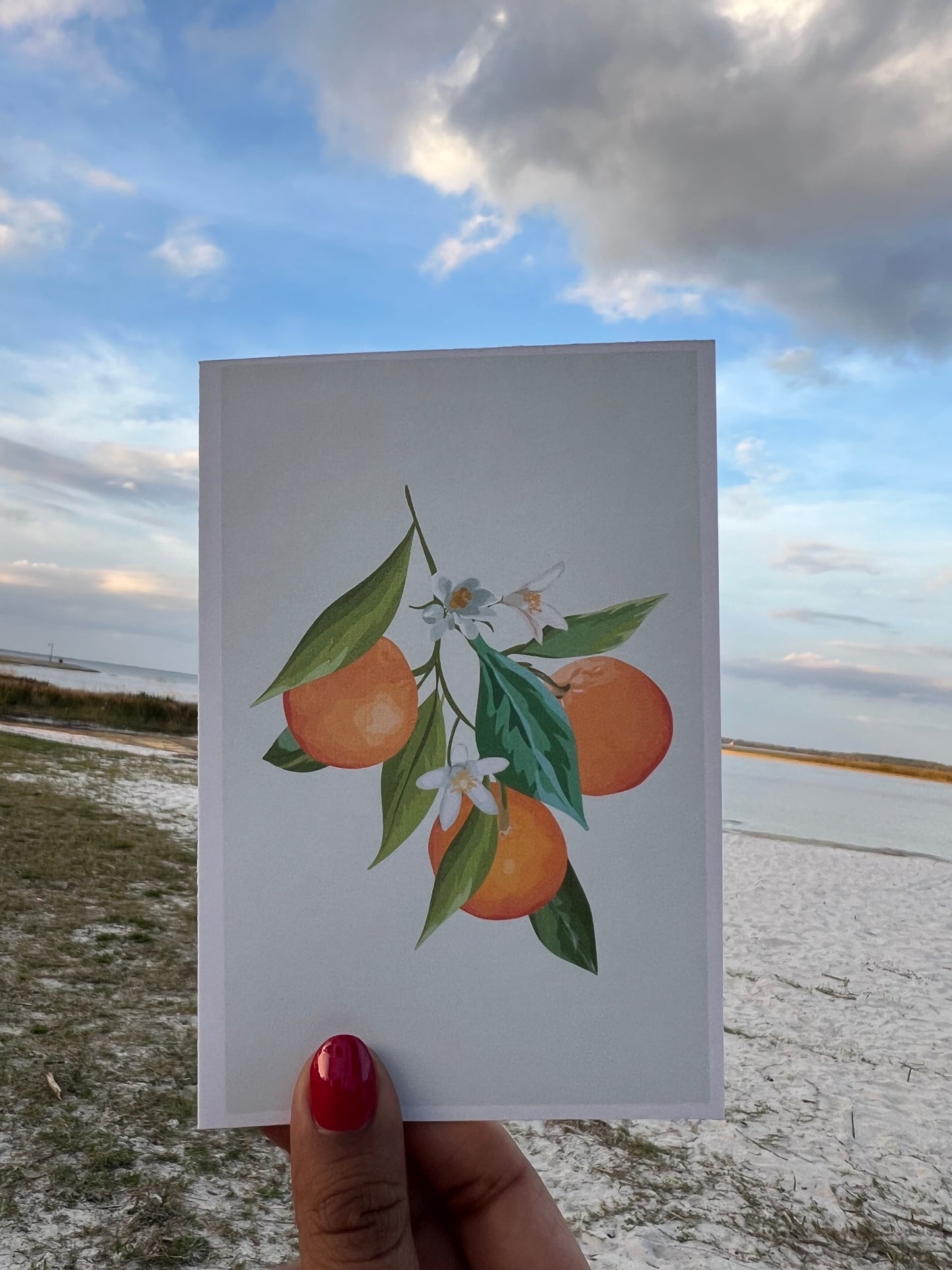 Orange greeting card