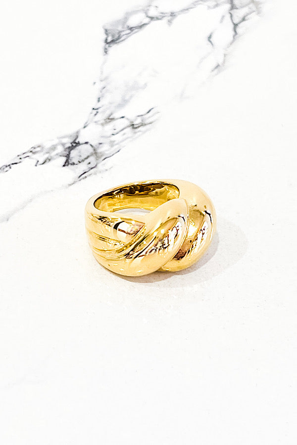 Natural Elements Vintage Gold Chunky Rope Ring