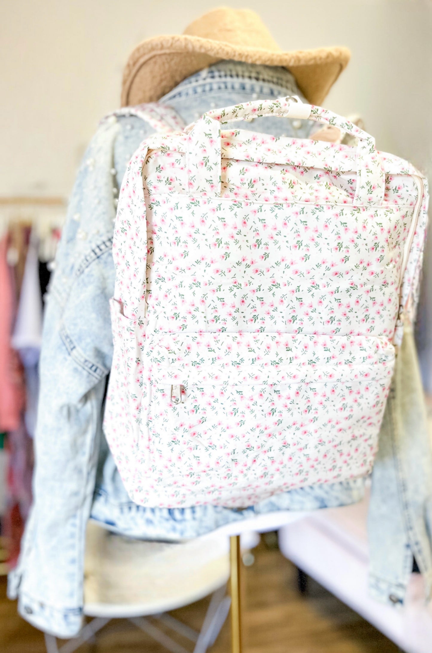 Tulip Floral Print Backpack